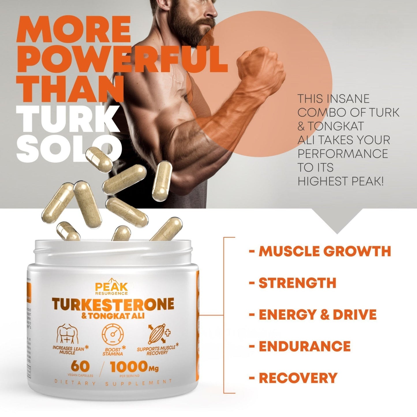 Turkesterone & Tongkat Ali Supplement 1000mg