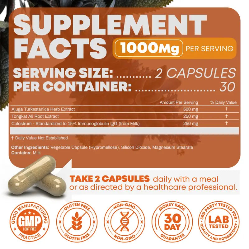 Alpha Muscle Stack – 2000mg Total Strength Formula | Turkesterone + Tongkat Ali + Fadogia Agrestis