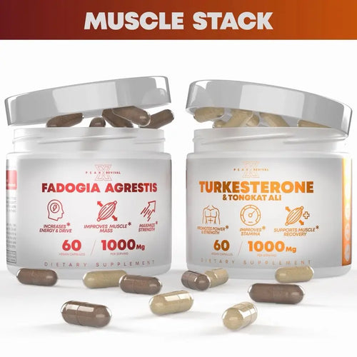 Alpha Muscle Stack – 2000mg Total Strength Formula | Turkesterone + Tongkat Ali + Fadogia Agrestis