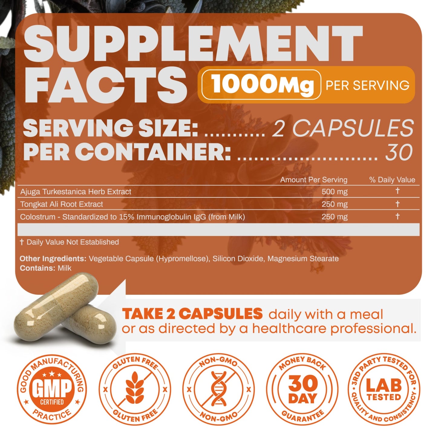 Turkesterone & Tongkat Ali Supplement 1000mg