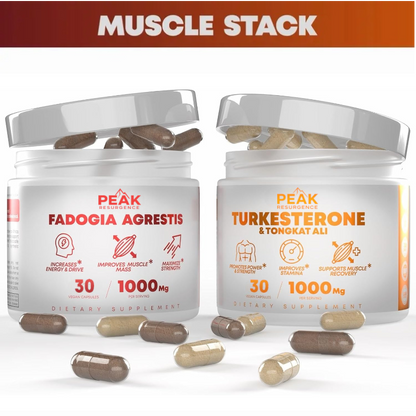 Alpha Muscle Stack – 2000mg Total Strength Formula | Turkesterone + Tongkat Ali + Fadogia Agrestis